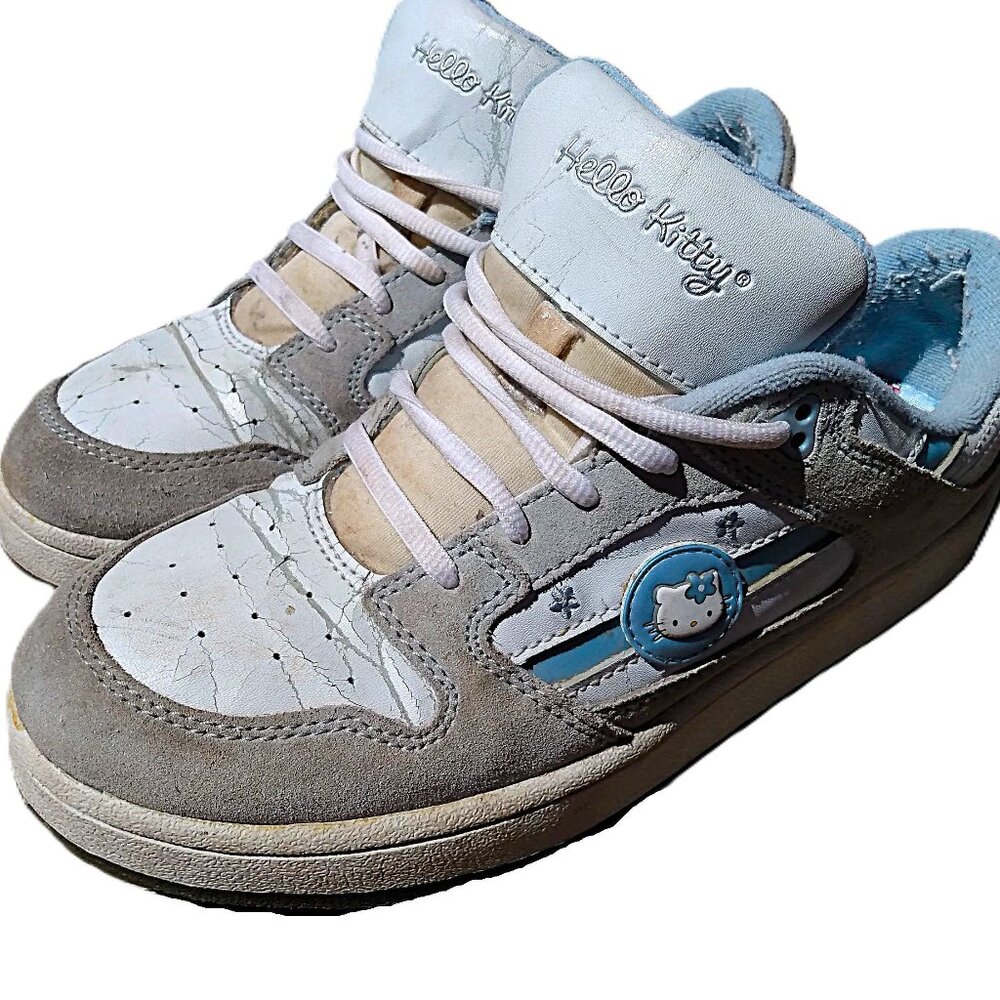 Vintage Hello Kitty Puffy Shoes Size 8.5 Skateboard Sneakers 2000s Sanrio
